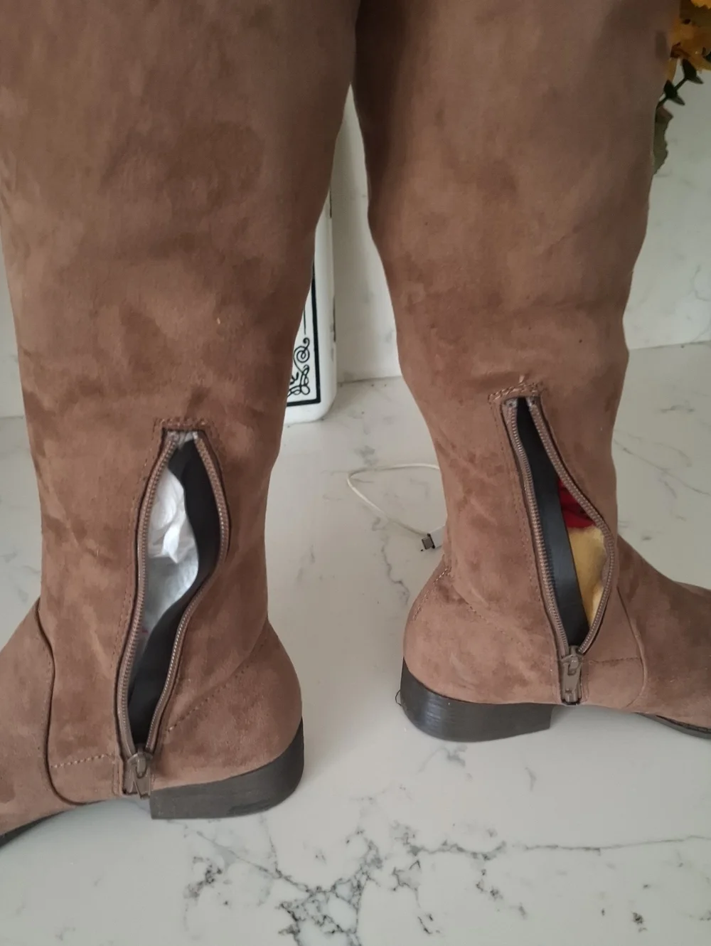 A New Day Women's Over-the-Knee Suede Boots - Brown